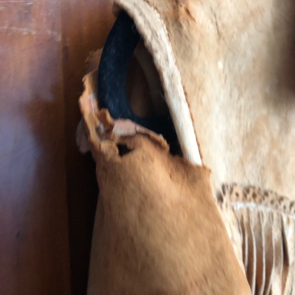 Unique vintage woman’s deer suede fringe jacket . - Picture 5 of 6